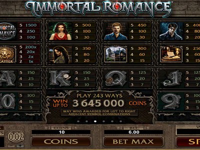 Слот Immortal Romance студии Microgaming